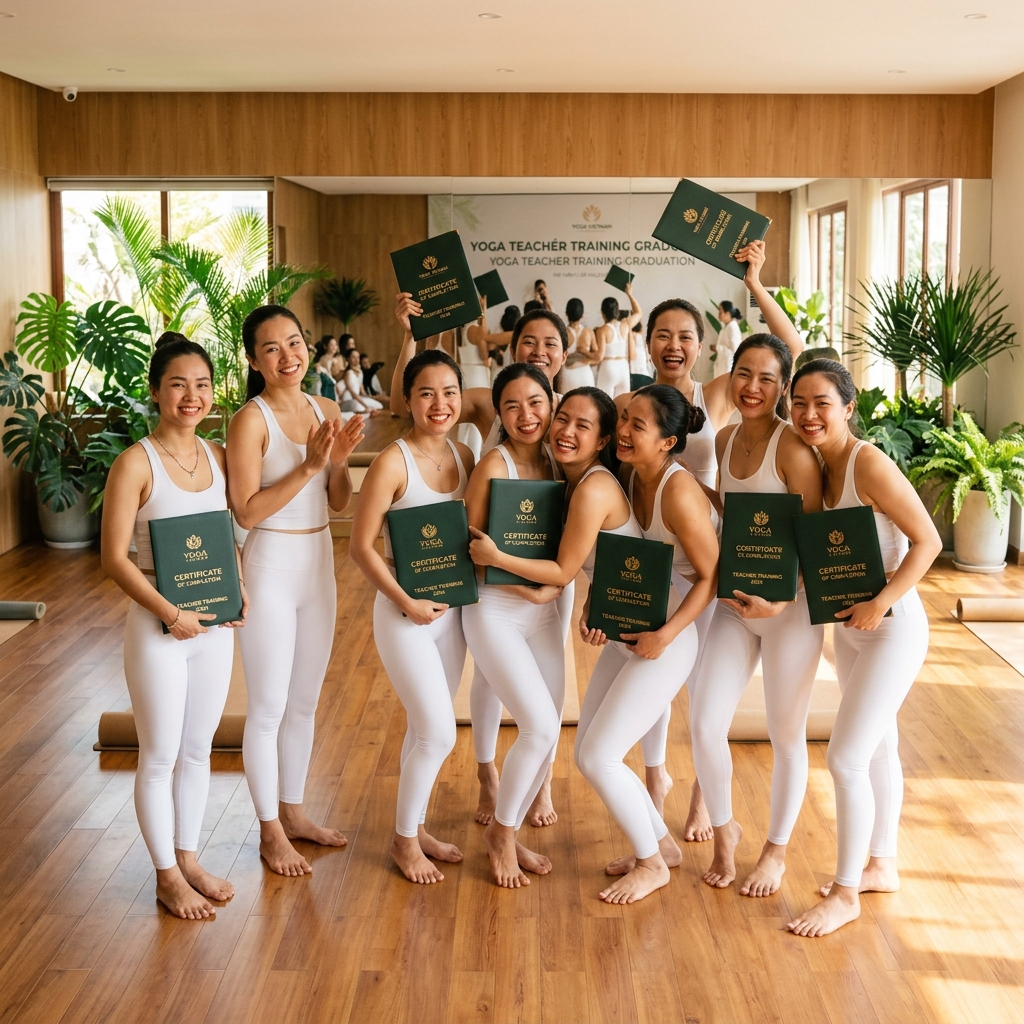 Lễ tốt nghiệp giảng viên & giáo viên Yoga tại YMA